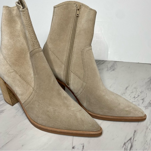 Jeffrey Campbell Jessine Tan Suede Pointy Toe Bootie 8 1/2 - Picture 9 of 14